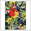 cross stitch pattern Tropical Macaws