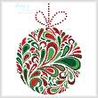 cross stitch pattern Colourful Christmas Bauble 3