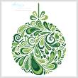 cross stitch pattern Colourful Christmas Bauble 6