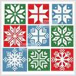 cross stitch pattern Christmas Snowflake Set 3