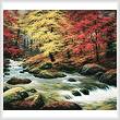 cross stitch pattern Autumn in Boulder Creek (Cushion)