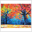 cross stitch pattern Autumn Landscape Abstract (Crop)