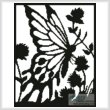 cross stitch pattern Butterfly Silhouette 2