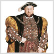 cross stitch pattern Henry the VIII (No Background)