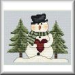 cross stitch pattern Cozy Snowman