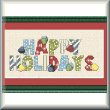 cross stitch pattern Happy Holidays