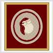 cross stitch pattern Santa cameo