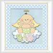 cross stitch pattern Angel Baby