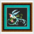 cross stitch pattern Art Deco Bird 3