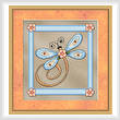 cross stitch pattern Blue Dragonfly