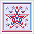 cross stitch pattern Patriotic Stars