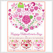 cross stitch pattern Happy Valentine's Day