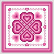 cross stitch pattern Romantic Hearts