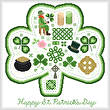 cross stitch pattern Happy St. Patrick's Day