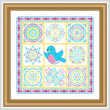 cross stitch pattern Bluebird Coverlet
