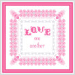 cross stitch pattern LOVE One Another