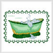 cross stitch pattern BathTub Collection Emerald Elegance