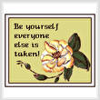 cross stitch pattern Be Yourself Sampler