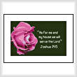 cross stitch pattern Rose with Joshua 24:15