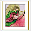 cross stitch pattern Angelic Harp Watercolor