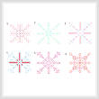 cross stitch pattern Beaded Snowflakes