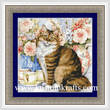 cross stitch pattern Flower Feline