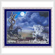cross stitch pattern Battle of the Unicorns