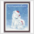 cross stitch pattern Polar Bear Holiday
