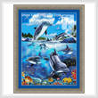 cross stitch pattern Dolphins at Play