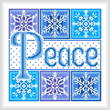 cross stitch pattern Peace plus Snowflakes