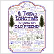 cross stitch pattern Let's Be Old Friends (for the guys)