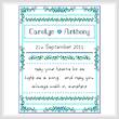 cross stitch pattern Wedding Blessings