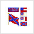 cross stitch pattern Confederate Flag