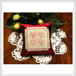 cross stitch pattern Four Hearts Pincushion