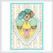 cross stitch pattern Teddy with Lace