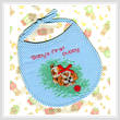 cross stitch pattern Baby's 1st Puppy Bib