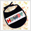 cross stitch pattern Howdy Bib