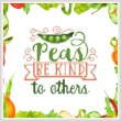 cross stitch pattern Peas Be Kind To Others