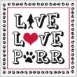 cross stitch pattern Live Love Purr