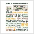 cross stitch pattern Home Is Where You Park It - Motorhome