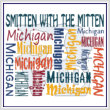 cross stitch pattern Smitten With The Mitten (Michigan)