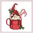 cross stitch pattern Hot Cocoa Gnome Mug