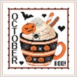cross stitch pattern A Year Of Mugs - OCTOBER