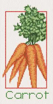 cross stitch pattern Carrots