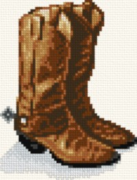 cross stitch pattern Cowboy Boots