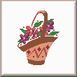 cross stitch pattern Flower Basket