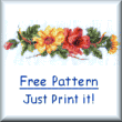 Flowers - Free cross stitch pattern