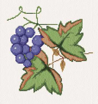 cross stitch pattern Grapes