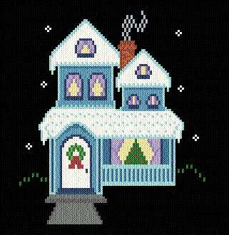 cross stitch pattern Home for the Holidays
