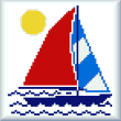 Sailboat - Free cross stitch pattern